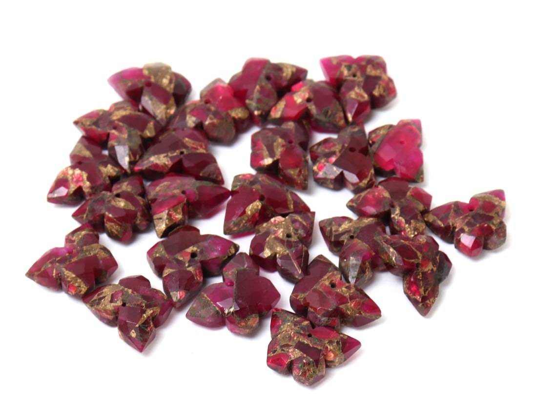 Gorgeous Raw Ruby Butterfly Beads (1 of 3)