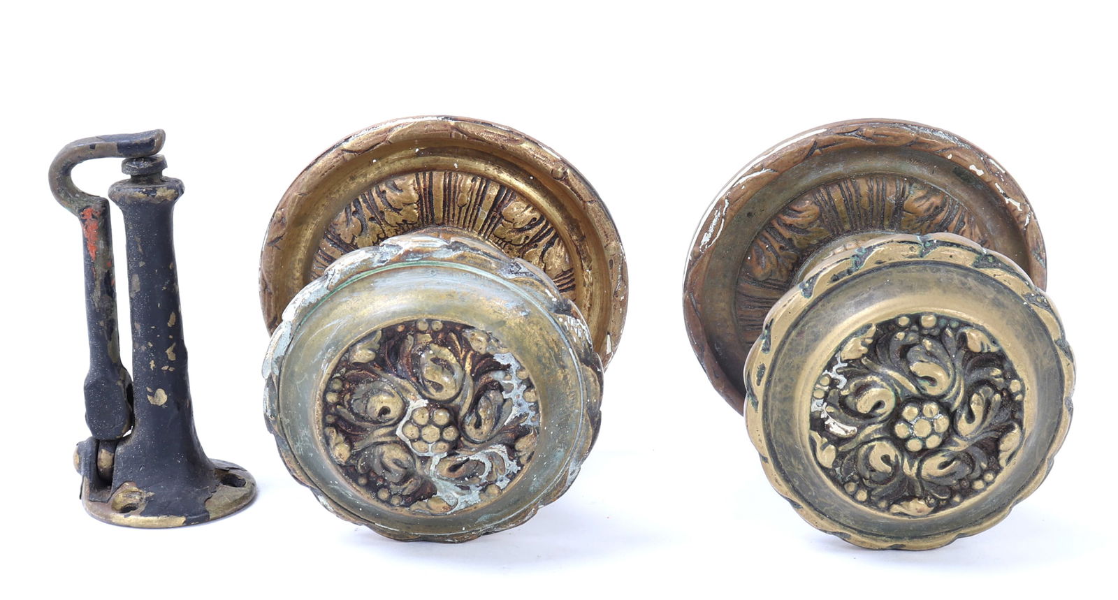 Victorian Door Knobs & Stopper (1 of 8)
