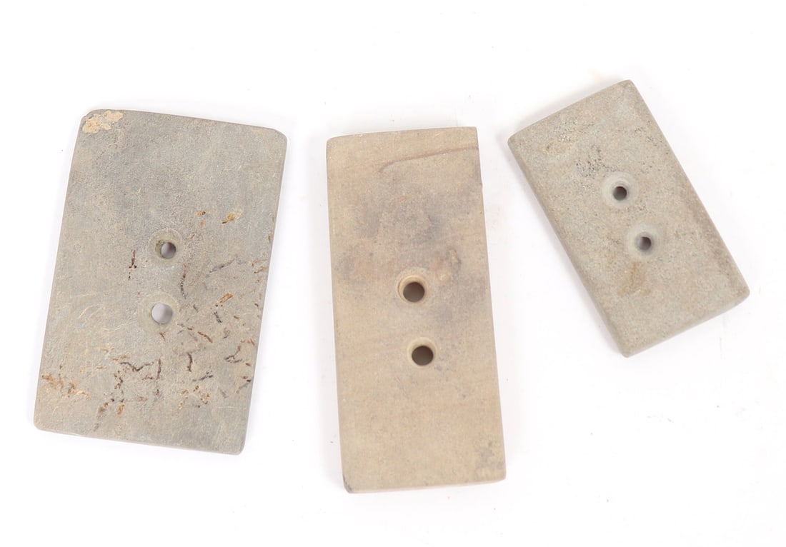 Group of Three Native American Gorget Pendants (1 of 5)