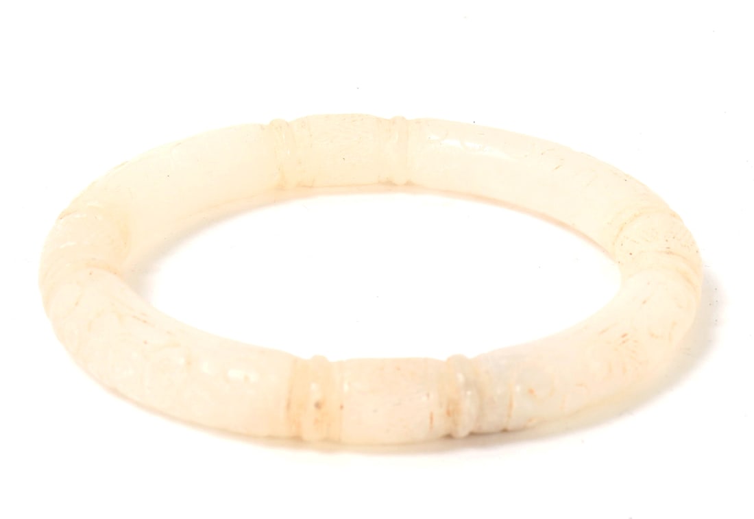 Chinese White Jade Style Bangle (1 of 5)