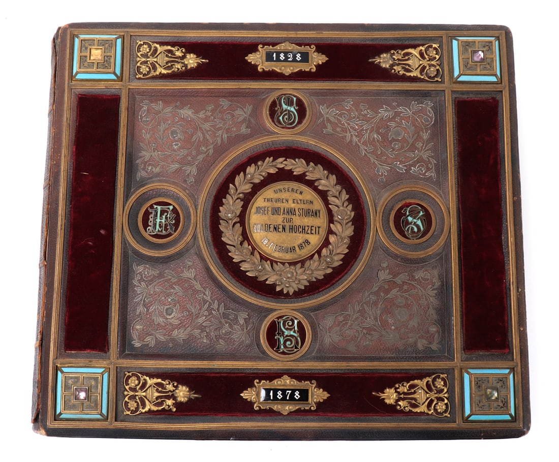 Enamel & Jewel Mounted Wedding Book, Dated 1828-1878 (1 of 8)