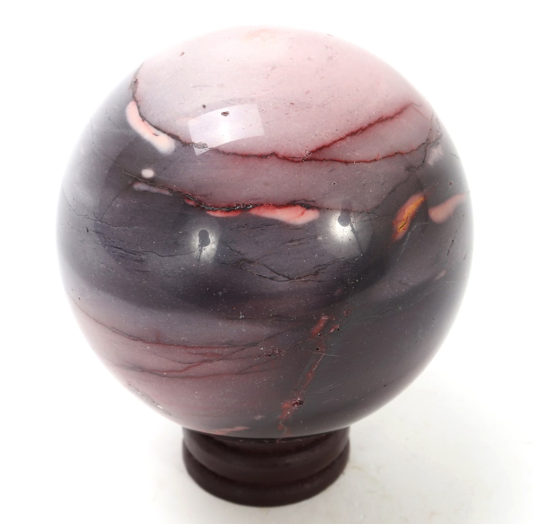 Lovely Purple Jasper Sphere w/Stand (1 of 8)