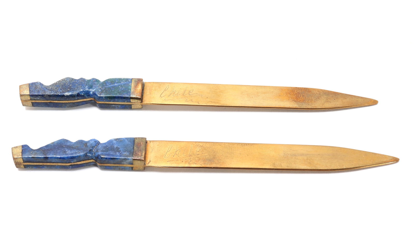 Lovely Pair of Lapis Lazuli Handled Letter Openers (1 of 3)