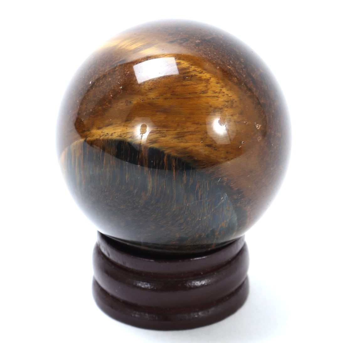 Gorgeous All Natural Tiger's Eye Sphere on Stand (1 of 4)