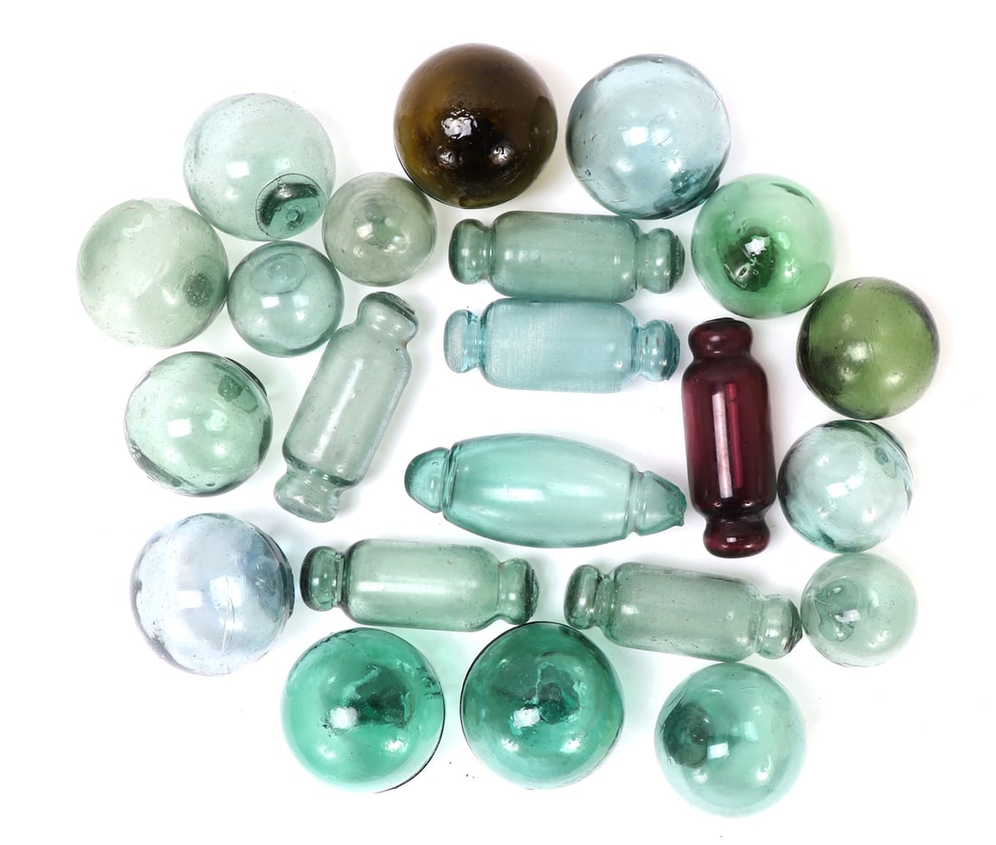 Fine Group of Twenty Two Fish Buoy & Floats (1 of 2)