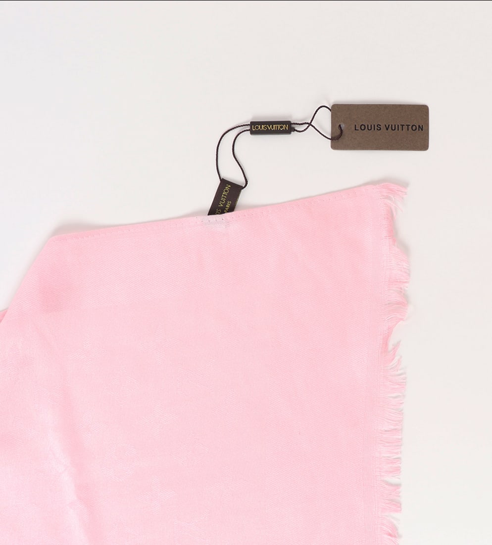 Lovely Baby Pink Louis Vuitton Silk Scarf (1 of 2)
