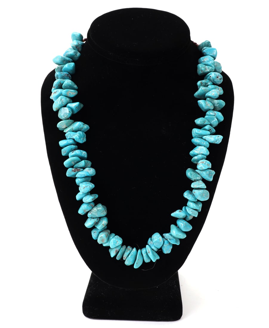 Beautiful Natural Turquoise Beaded Necklace (1 of 5)