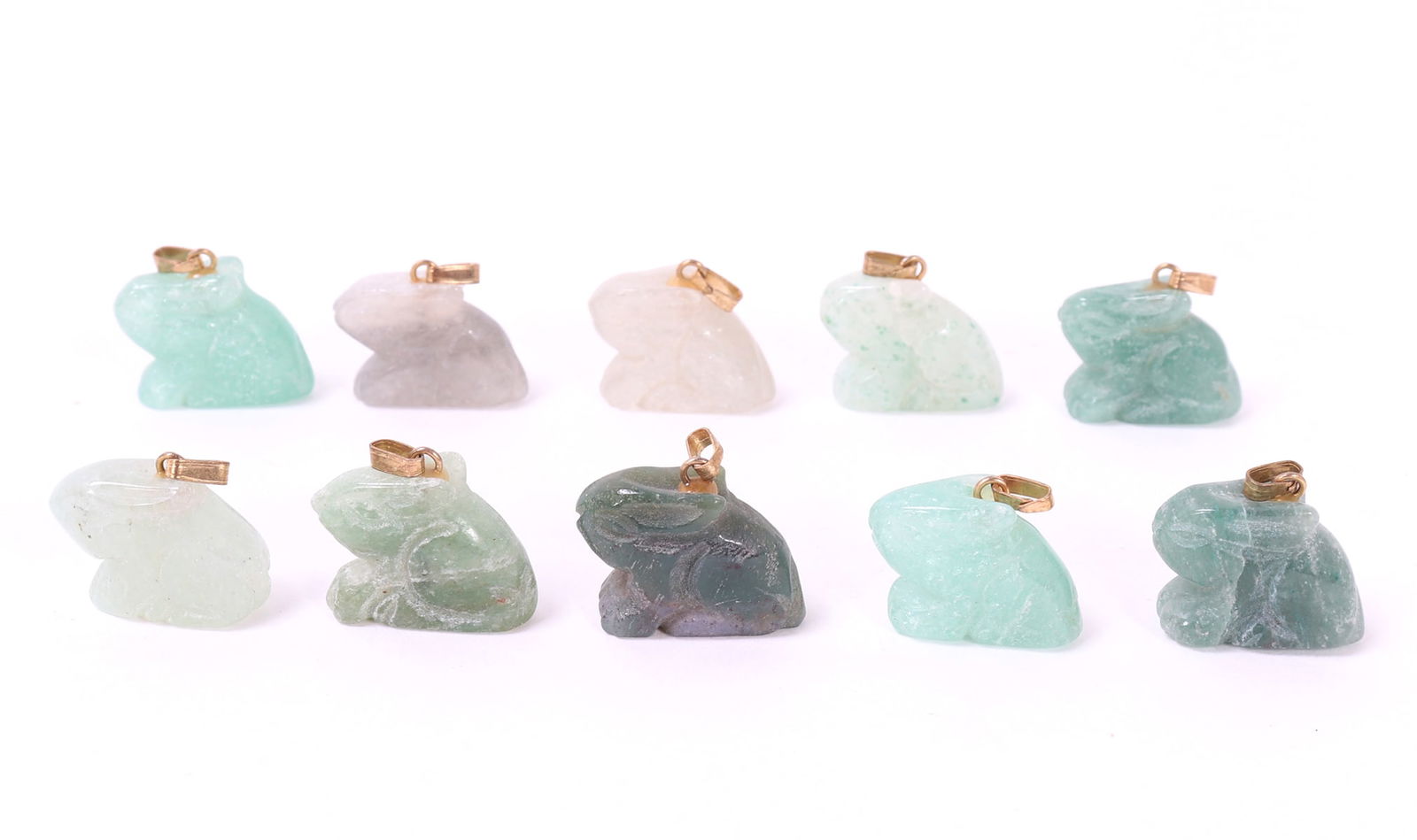 Gorgeous Collection of Hardstone Bunny Pendants (1 of 8)