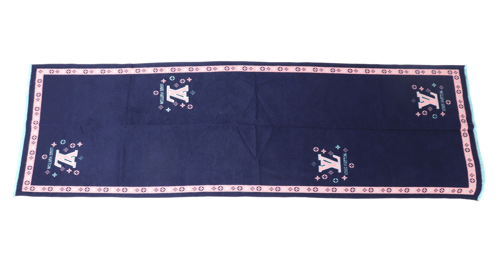 Lovely Cashmere Blue & Pink Louis Vuitton Scarf (1 of 6)