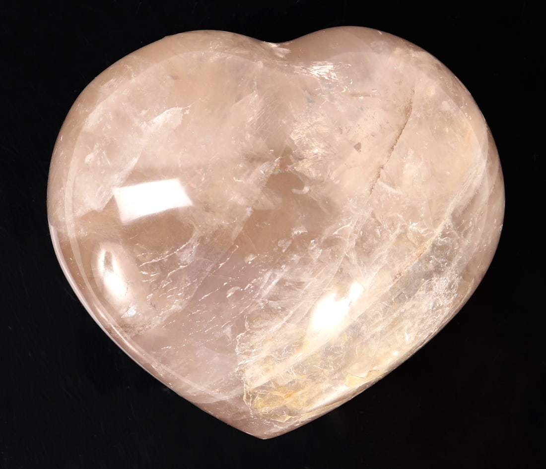 Gorgeous Red Fire Mineral Quartz Shaped Heart (1 of 5)