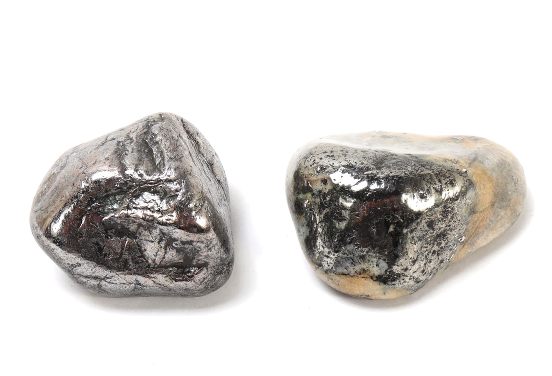 Beautiful Lot of Two Bright Silver Nuggets (1 of 5)