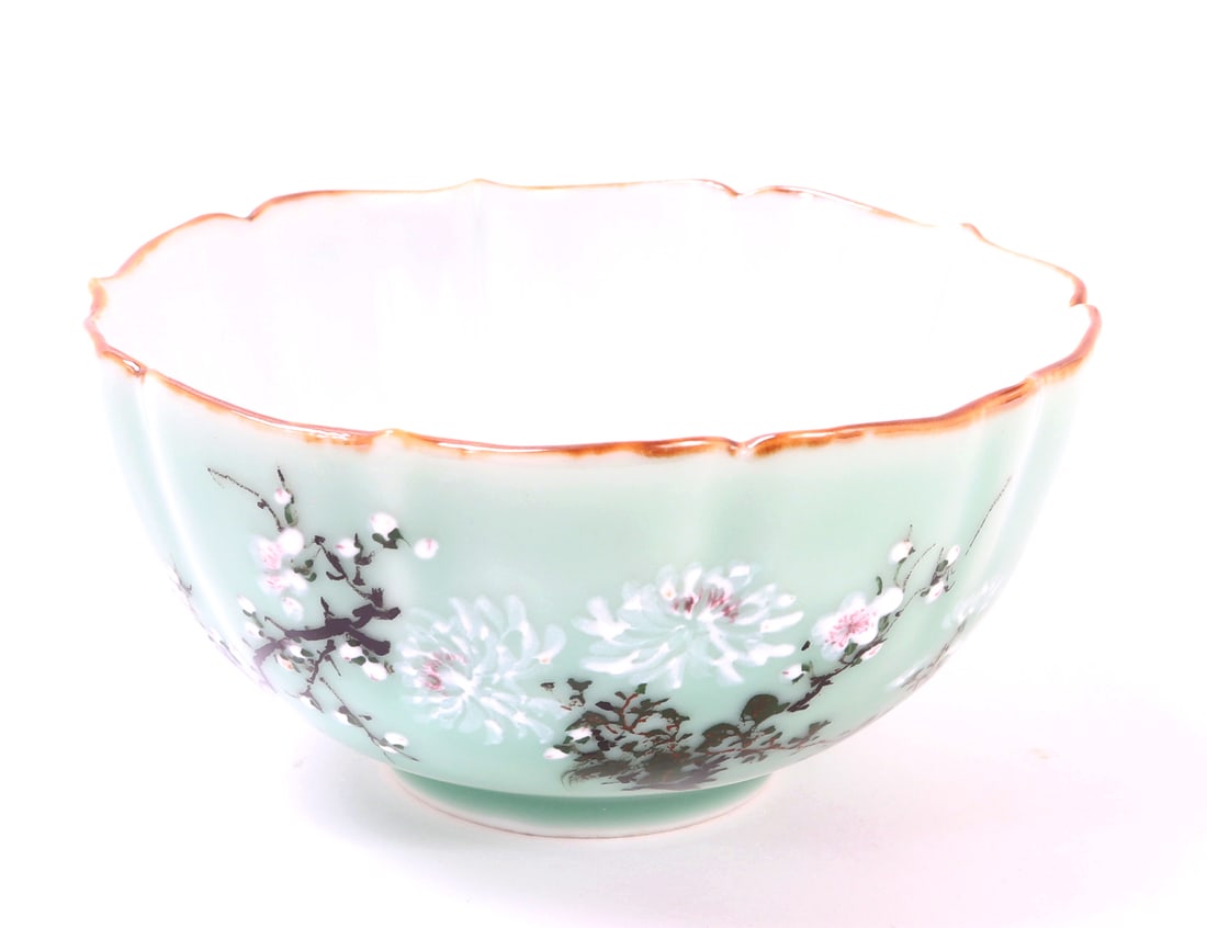 Lovely Green Glazed Japanese Bowl (1 of 7)