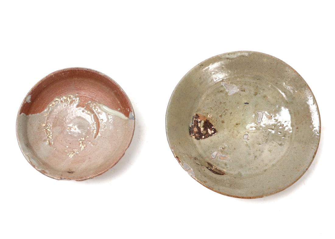 Two Small Korean Glazed Plates - 2