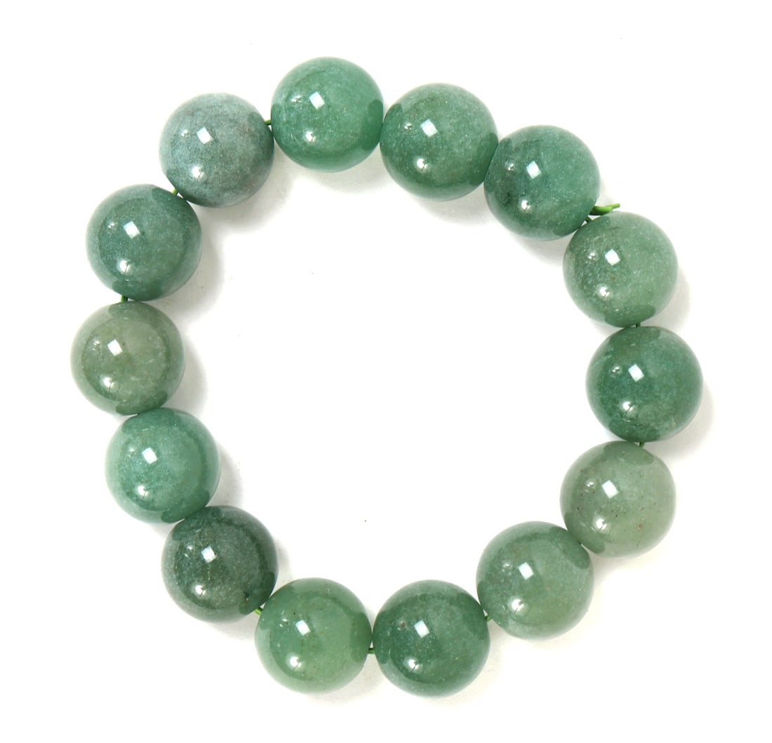 Gorgeous Chinese Jadeite Beaded Bracelet - 2