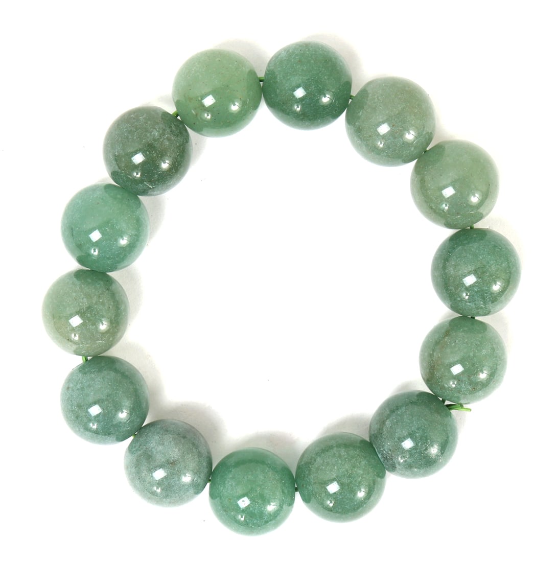 Gorgeous Chinese Jadeite Beaded Bracelet - 3