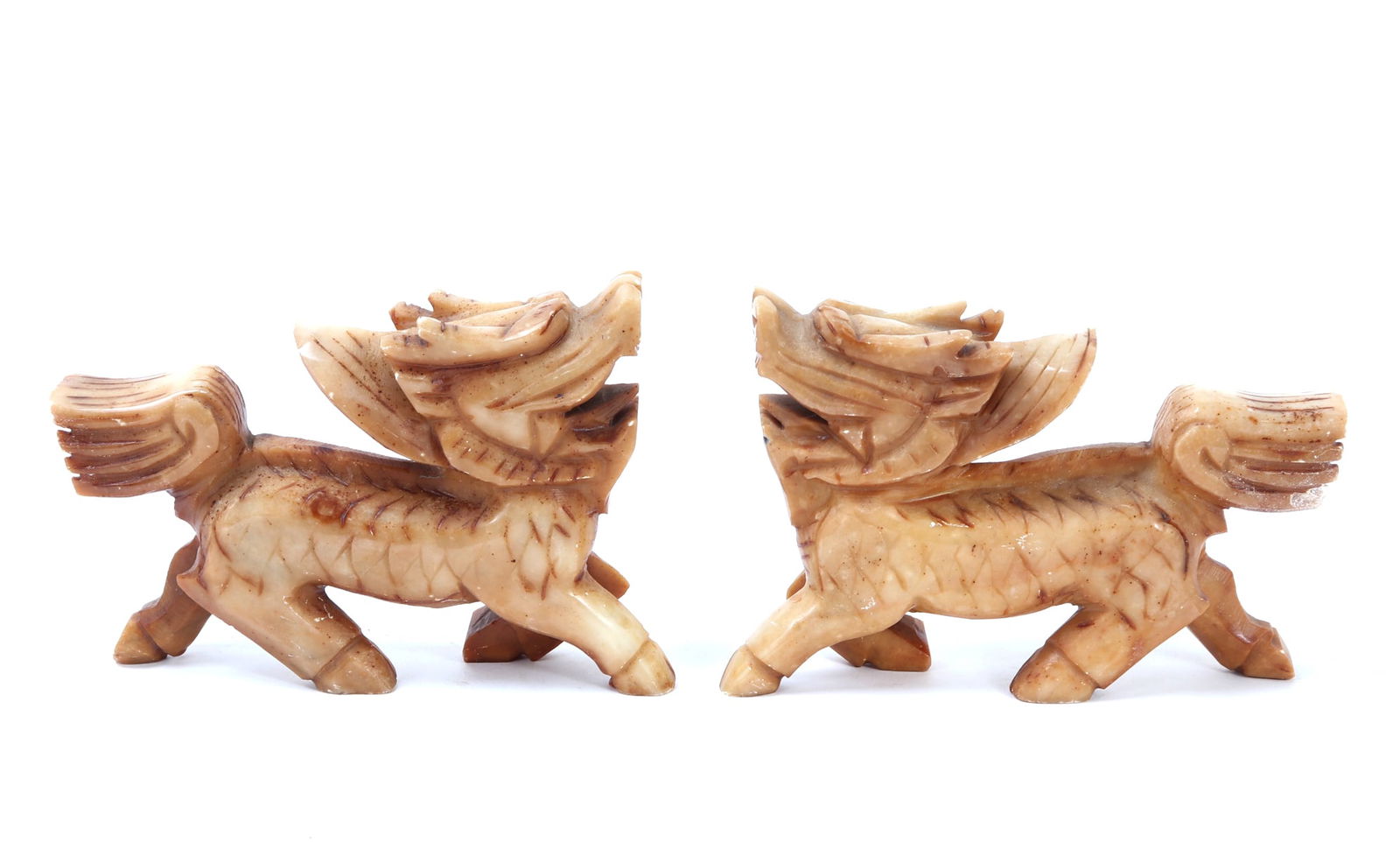 Fine Pair of Chinese Hardstone Dragons (1 of 6)