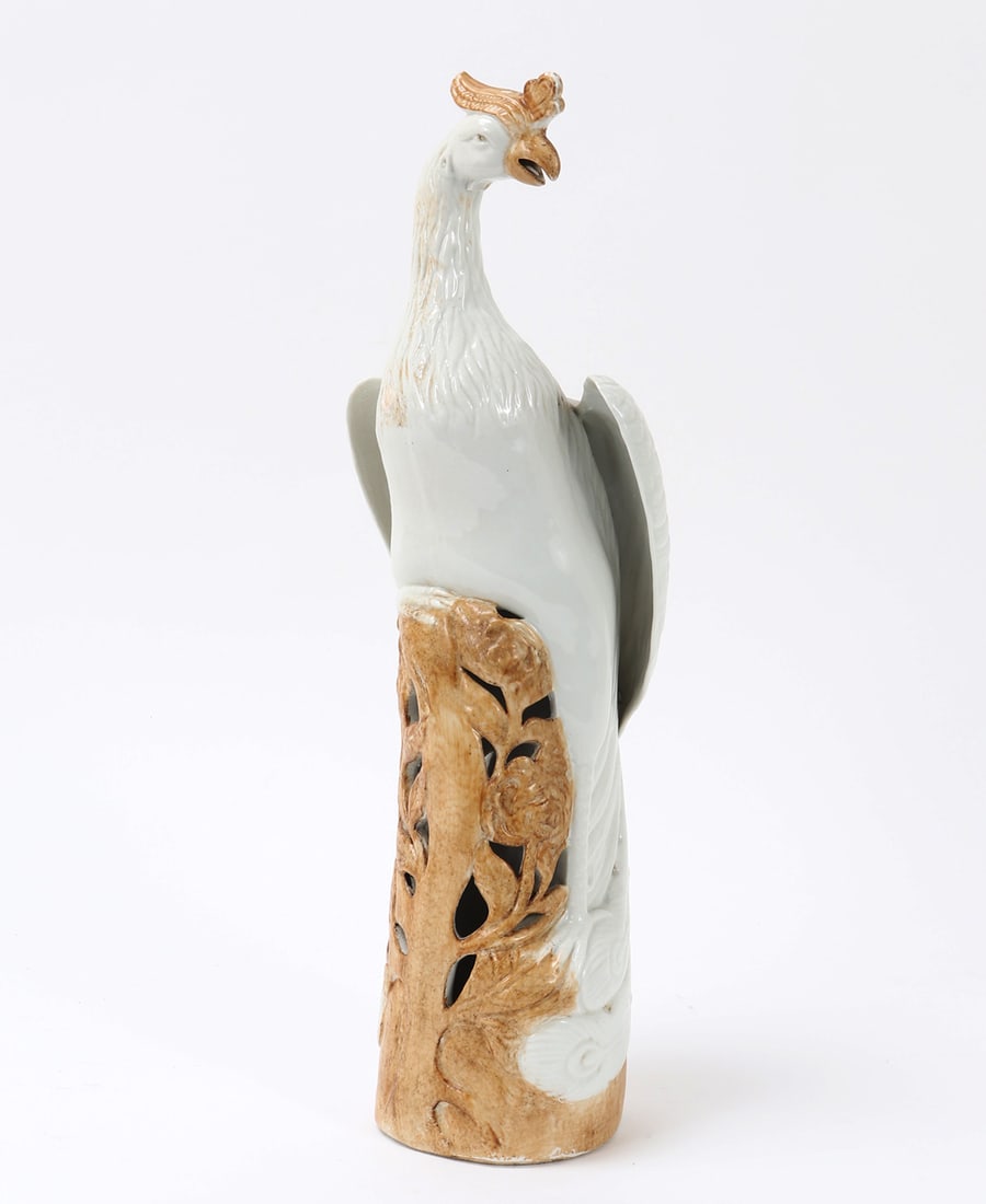 Chinese Blanc de Chine Pheonix Statue (1 of 6)