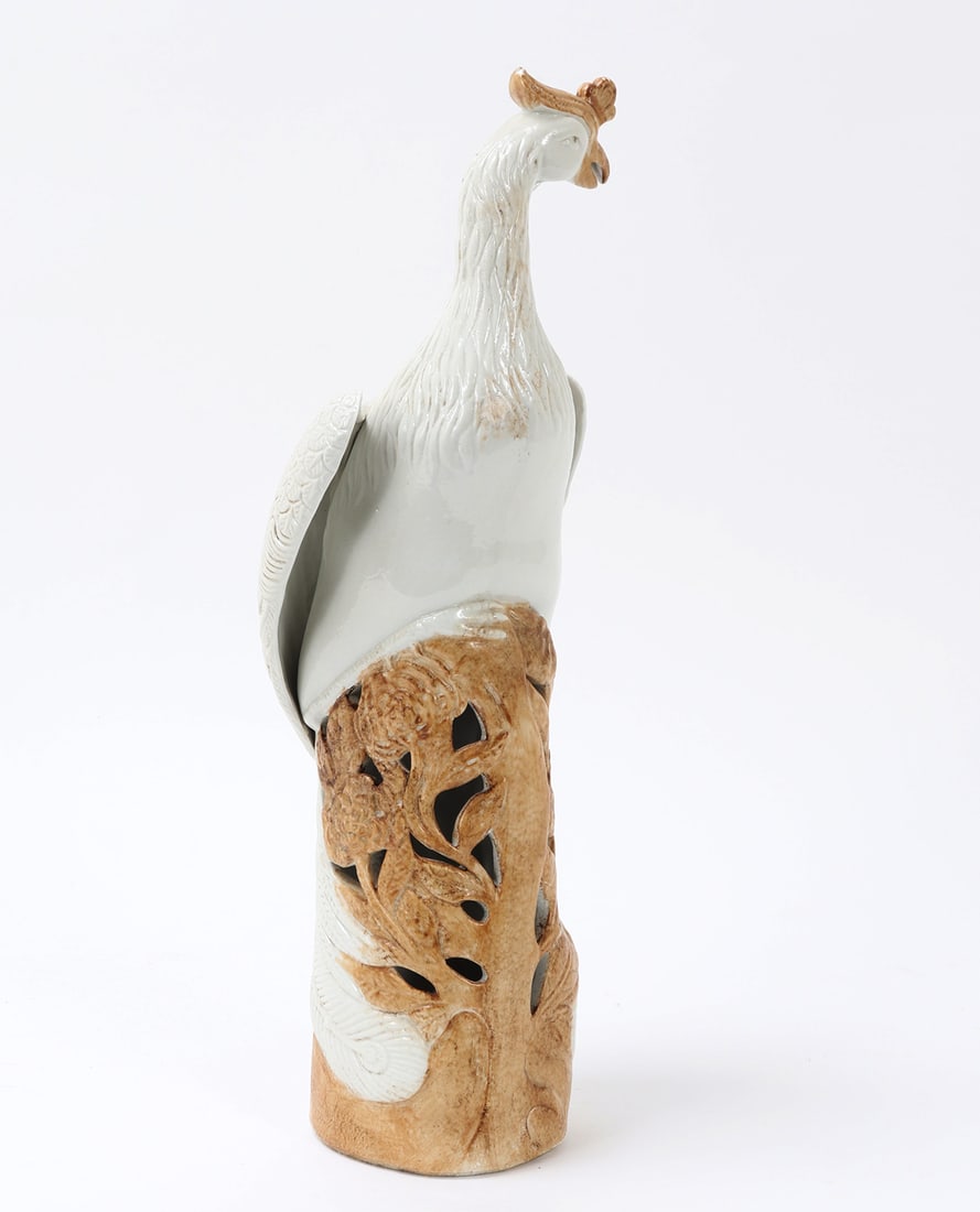 Chinese Blanc de Chine Pheonix Statue - 2