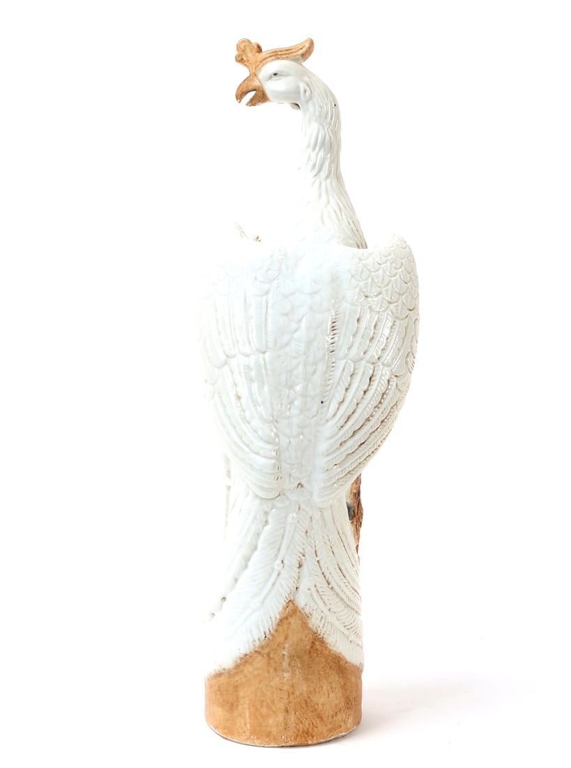 Chinese Blanc de Chine Pheonix Statue - 3