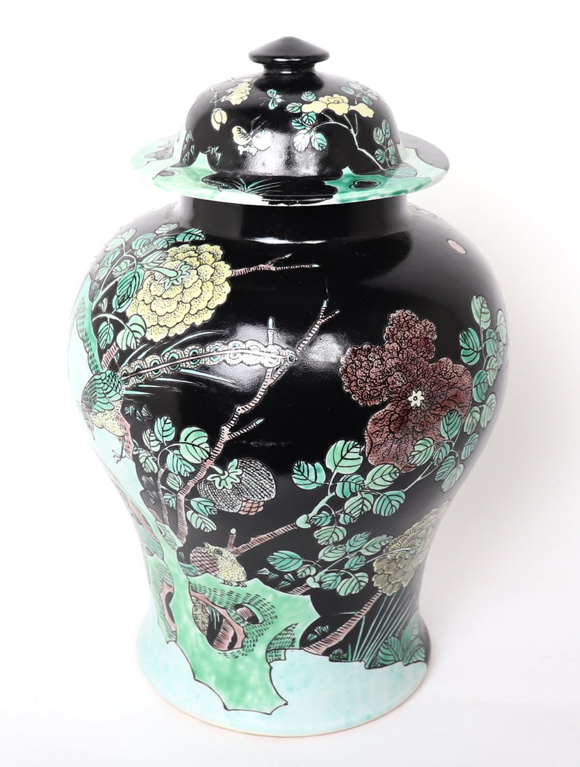 Chinese Black Glazed Ginger Jar - 2