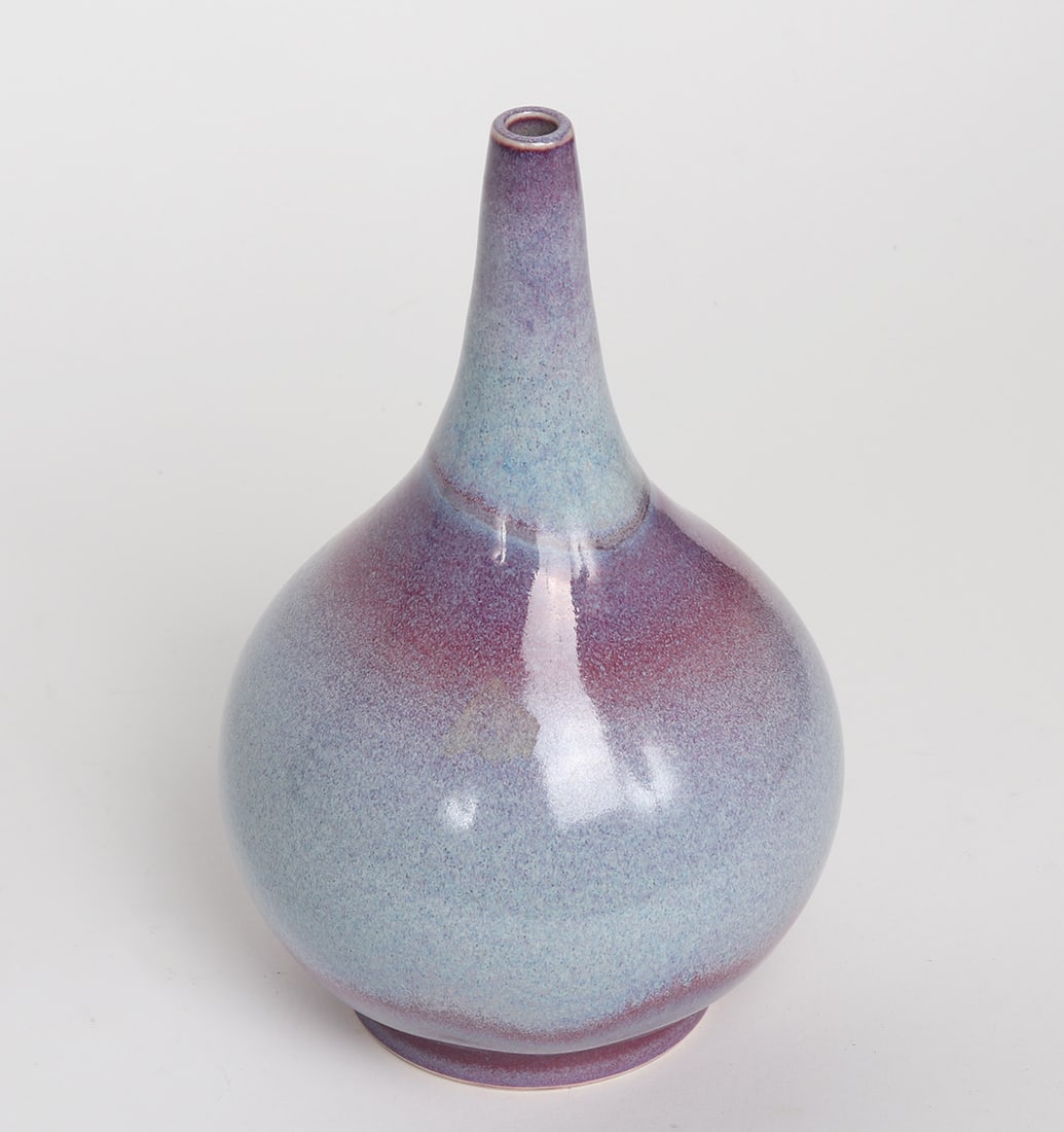 Chinese Purple Drip Glaze Vase - 2