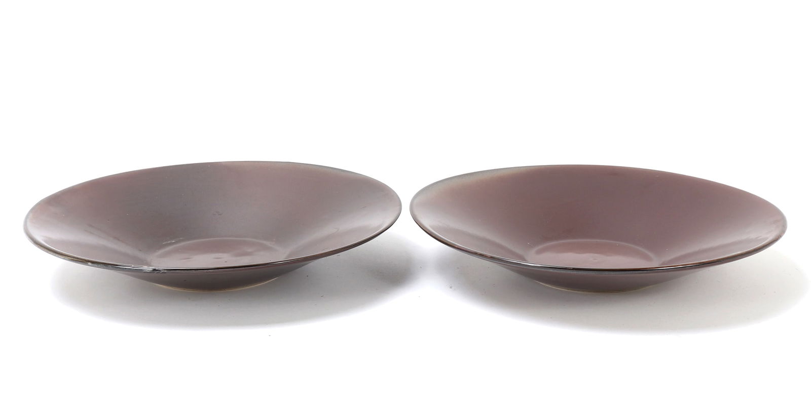Chinese Brown Porcelain Glazed Shallow Dishes (1 of 3)