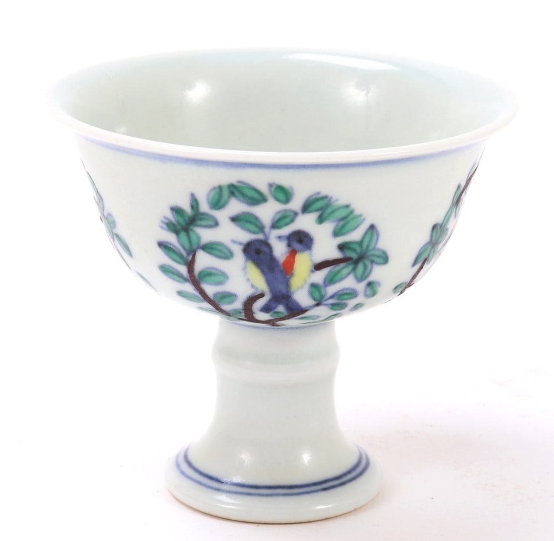 Chinese Porcelain Wine Cup (1 of 6)