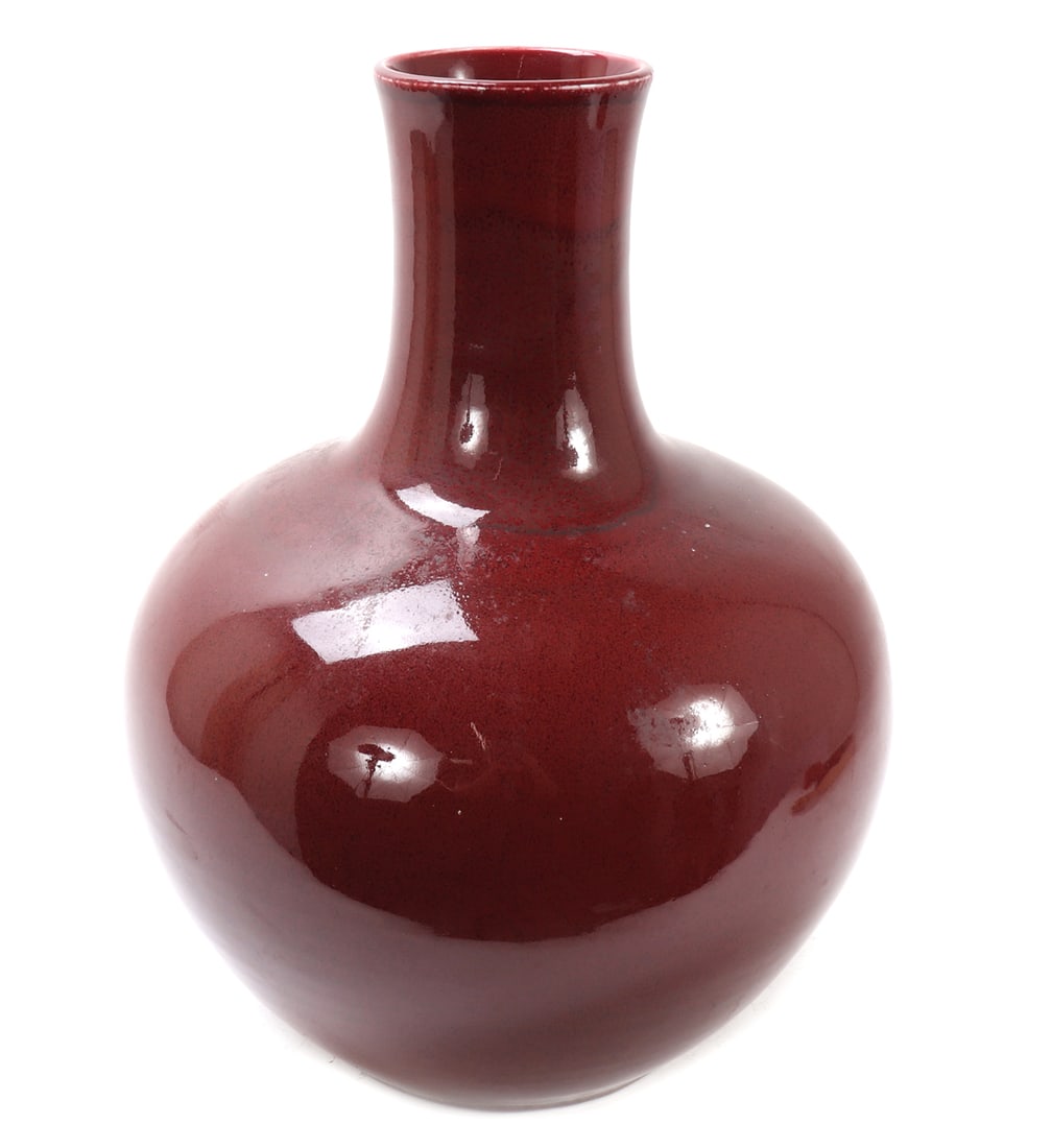 Large Chinese Oxblood Porcelain Vase (1 of 5)