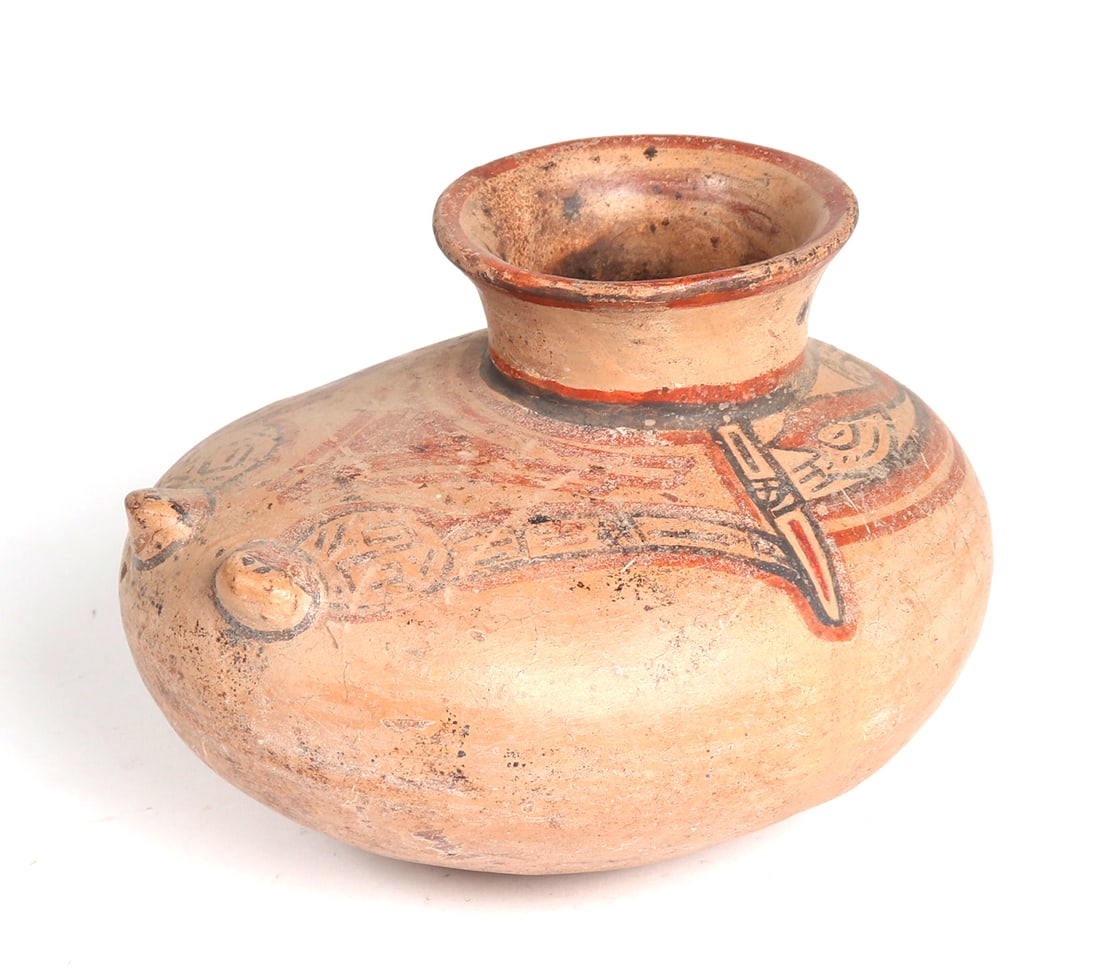 Pre-Columbian Nicoya Polychrome Kidney Effigy Urn (1 of 6)