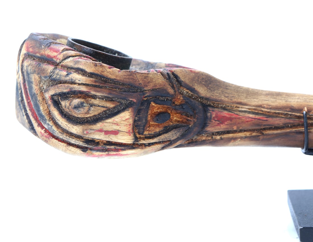 Antique Native American Carved Pipe - 10
