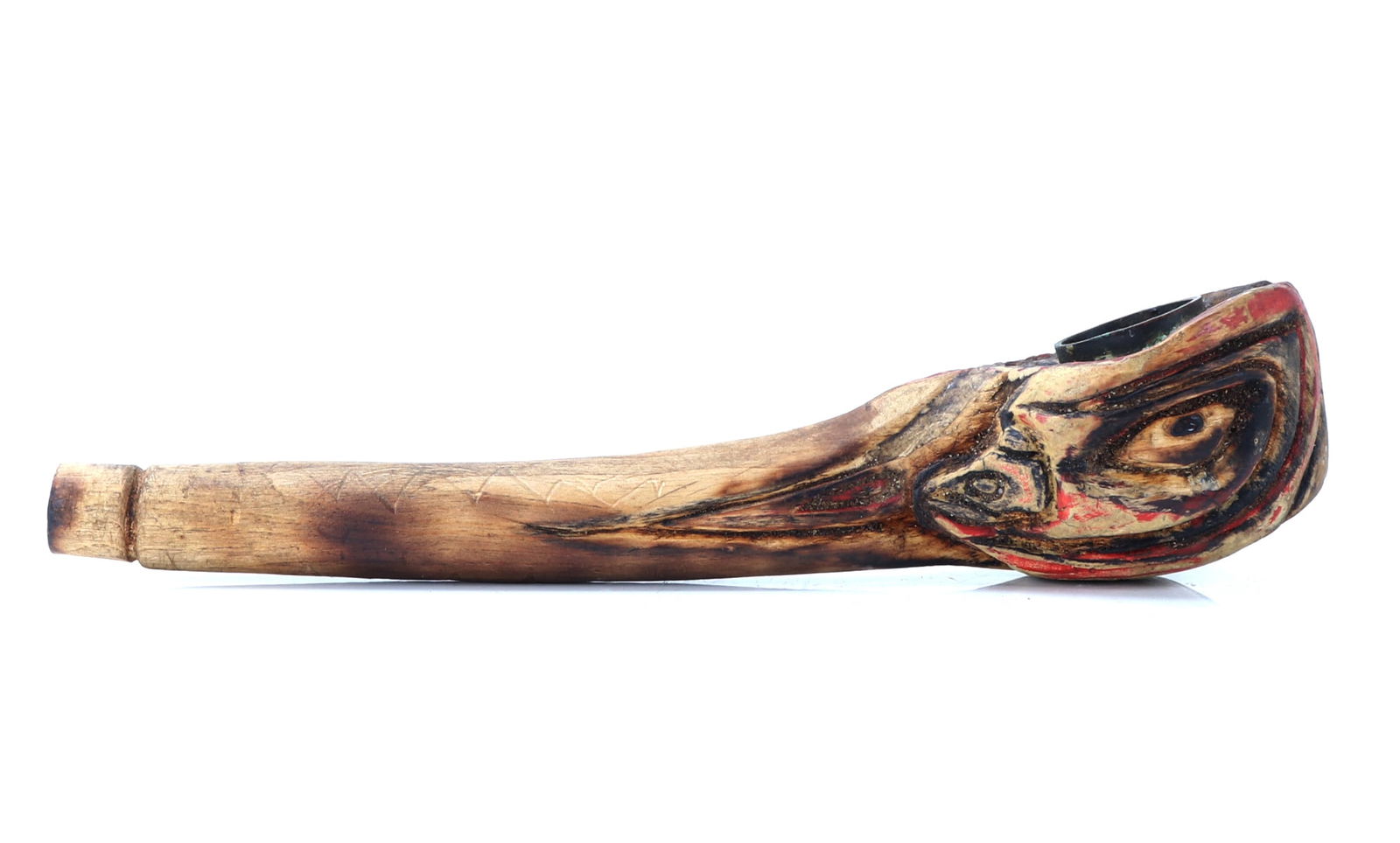 Antique Native American Carved Pipe - 6