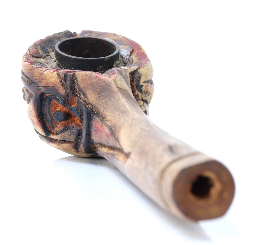 Antique Native American Carved Pipe - 7
