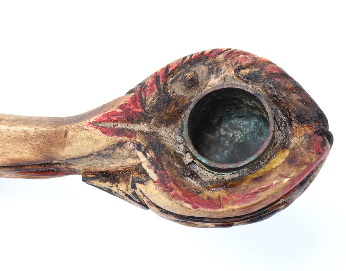 Antique Native American Carved Pipe - 8