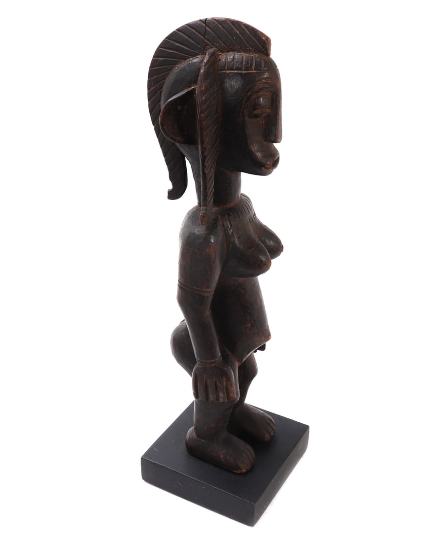 Wood Carved Bamana Female Figure w/Stand - 3