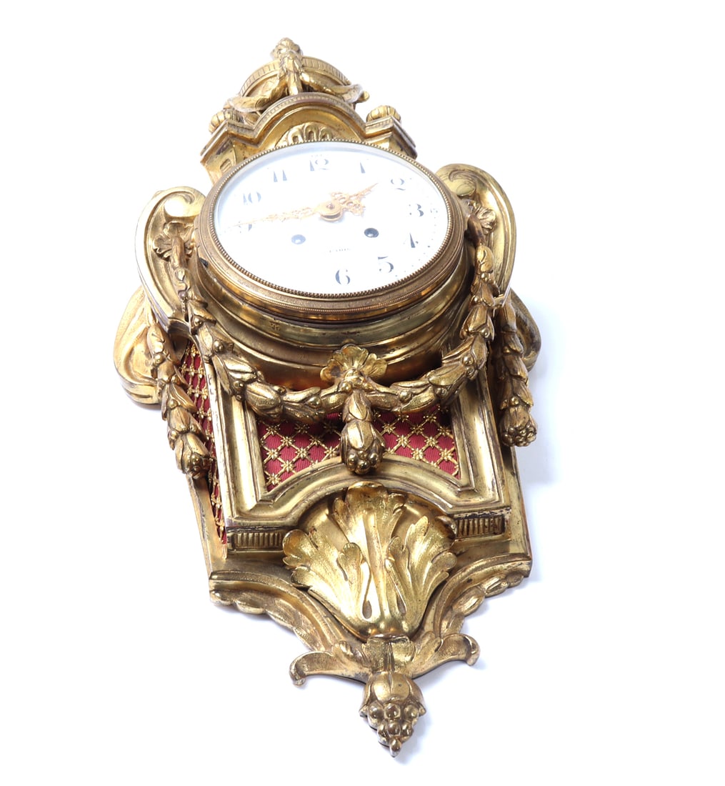 French Louis XVI Ormolu Cartel Wall Clock - 10