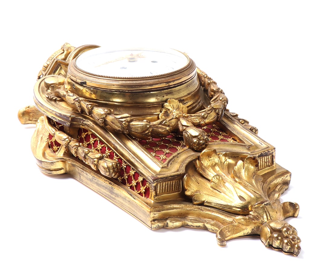 French Louis XVI Ormolu Cartel Wall Clock - 5