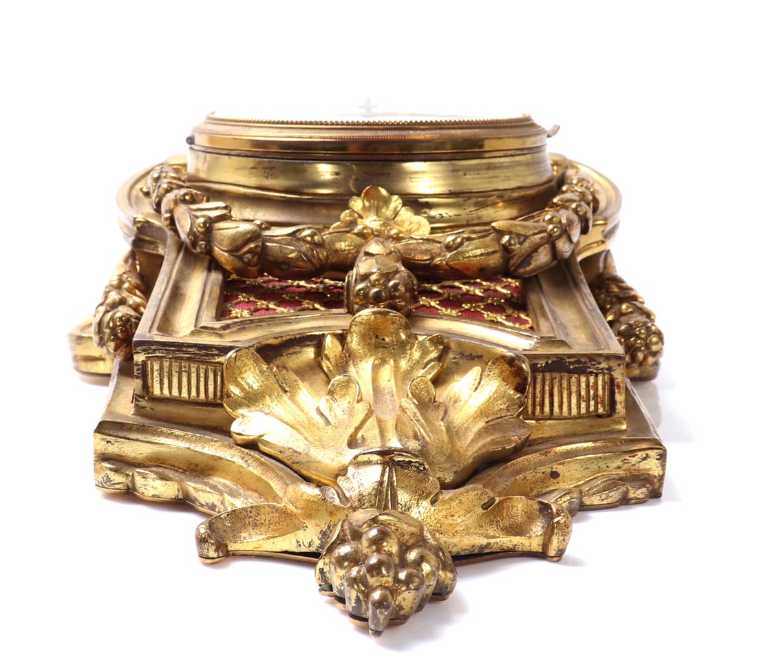 French Louis XVI Ormolu Cartel Wall Clock - 9