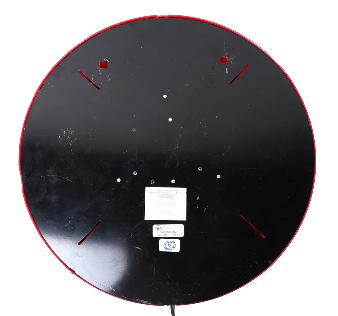 Vintage Budweiser Fluorescent Advertising Clock - 3