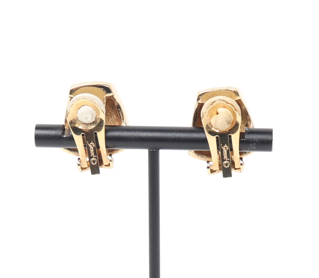 Vintage Grosse Ruby Clip On Earrings - 4