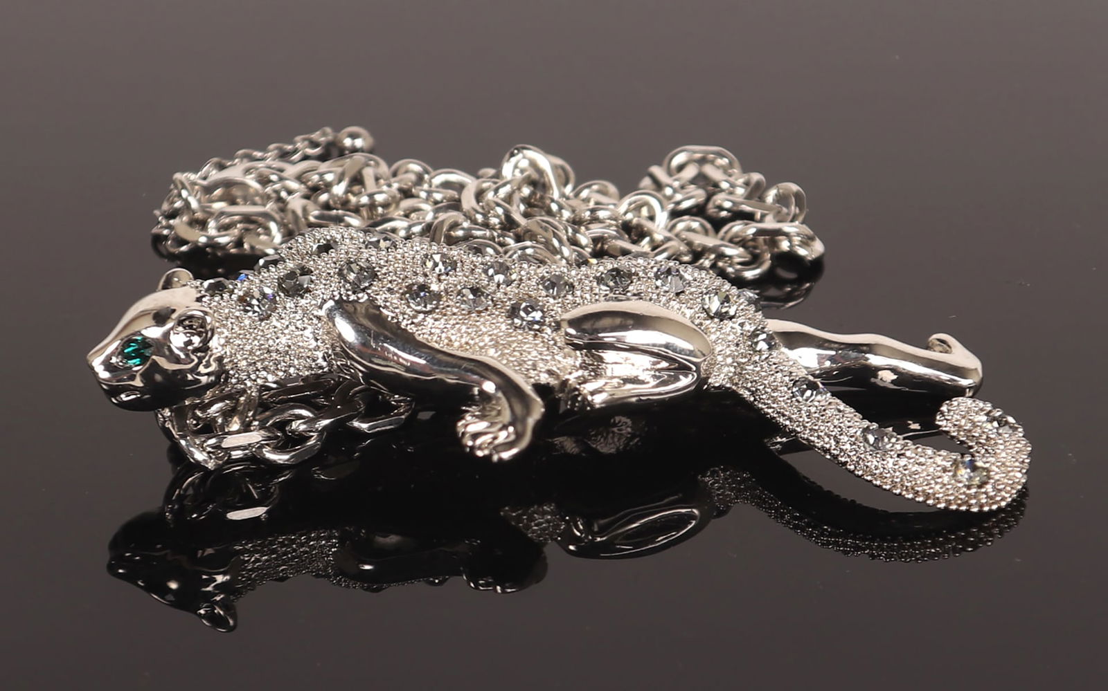 Cartier Style Silver Leopard Pendant - 2