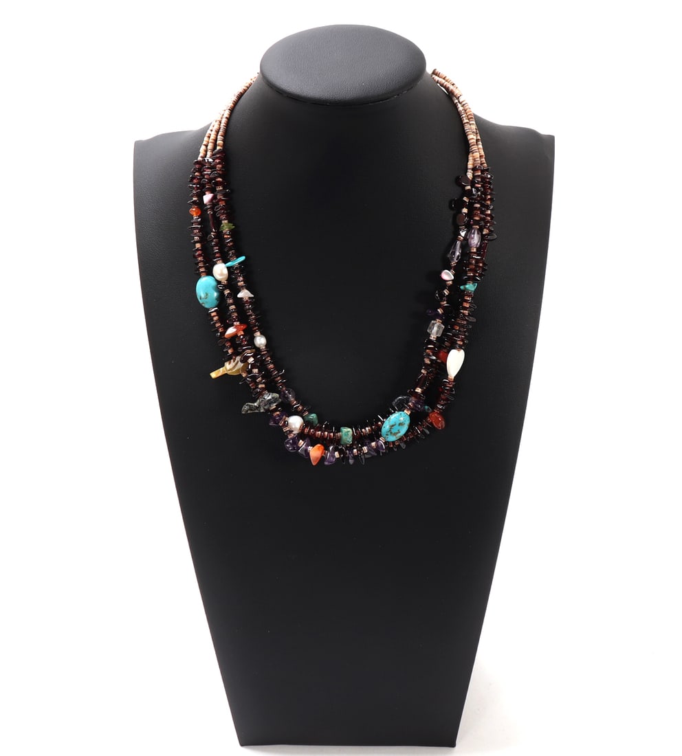 Mixed Shell, Turquoise & Mother of Pearl Necklace (1 of 5)