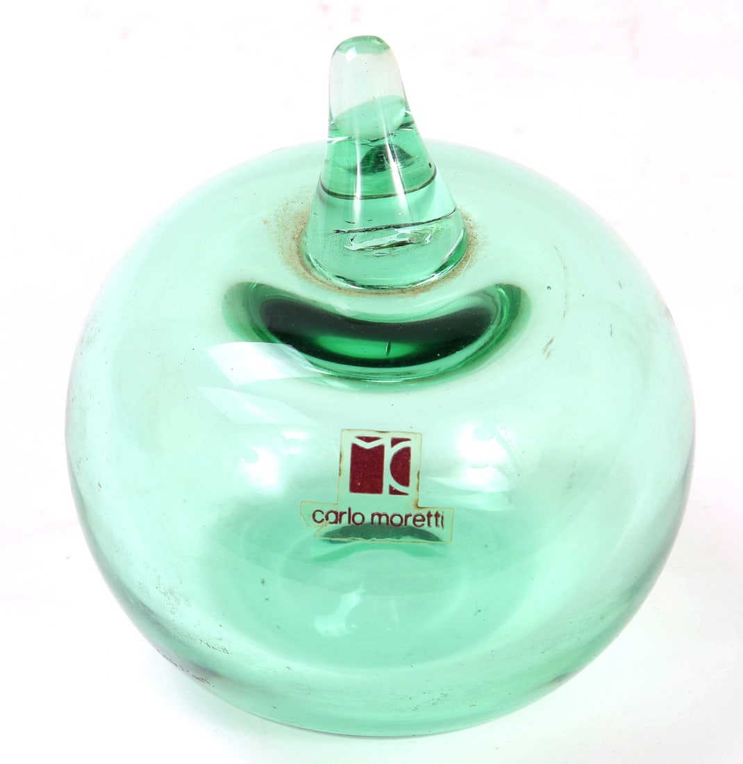 Lovely Original Murano Glass Green Apple (1 of 5)