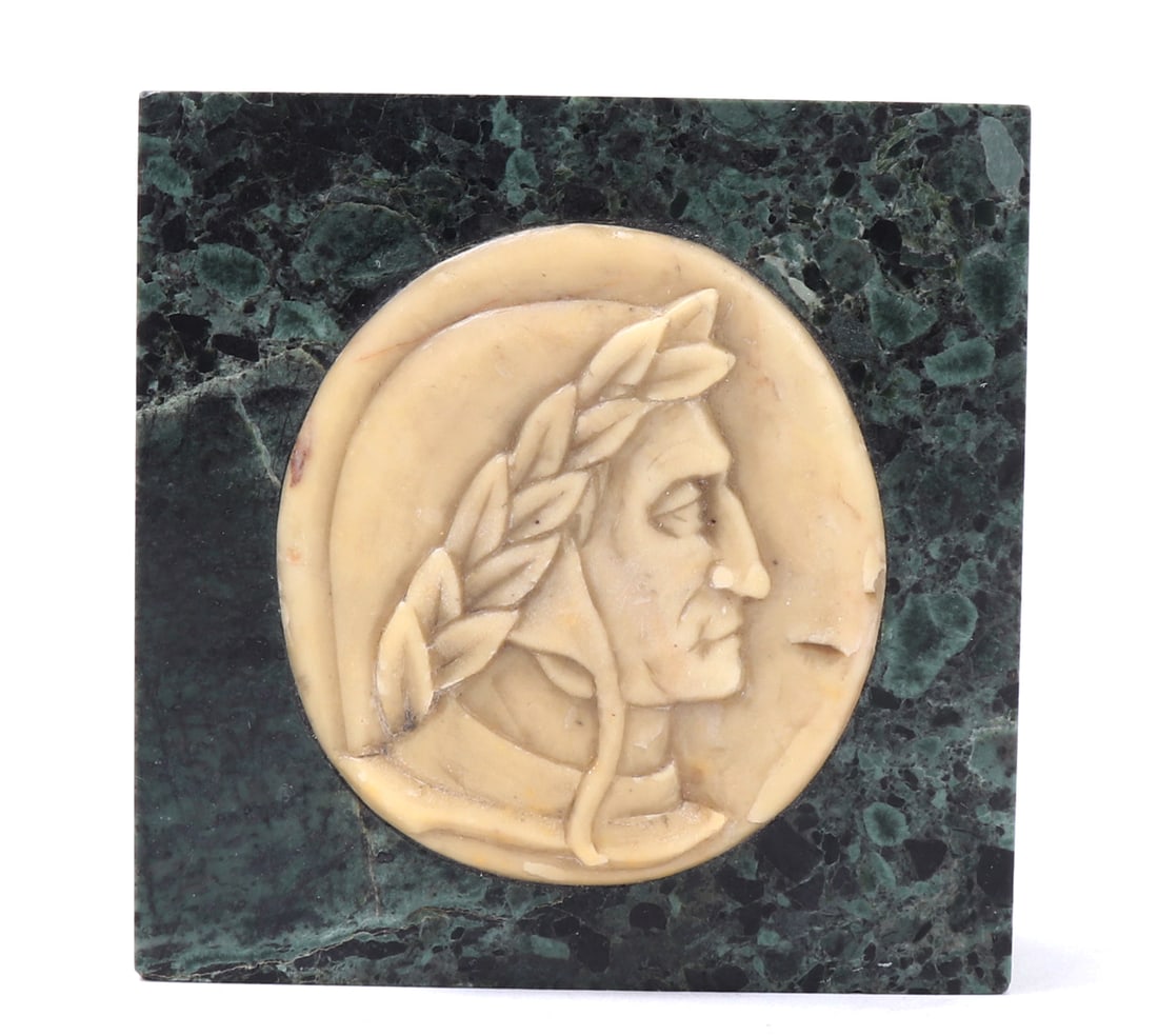 Gorgeous Grand Tour Marble Plaque of Dante (1 of 5)