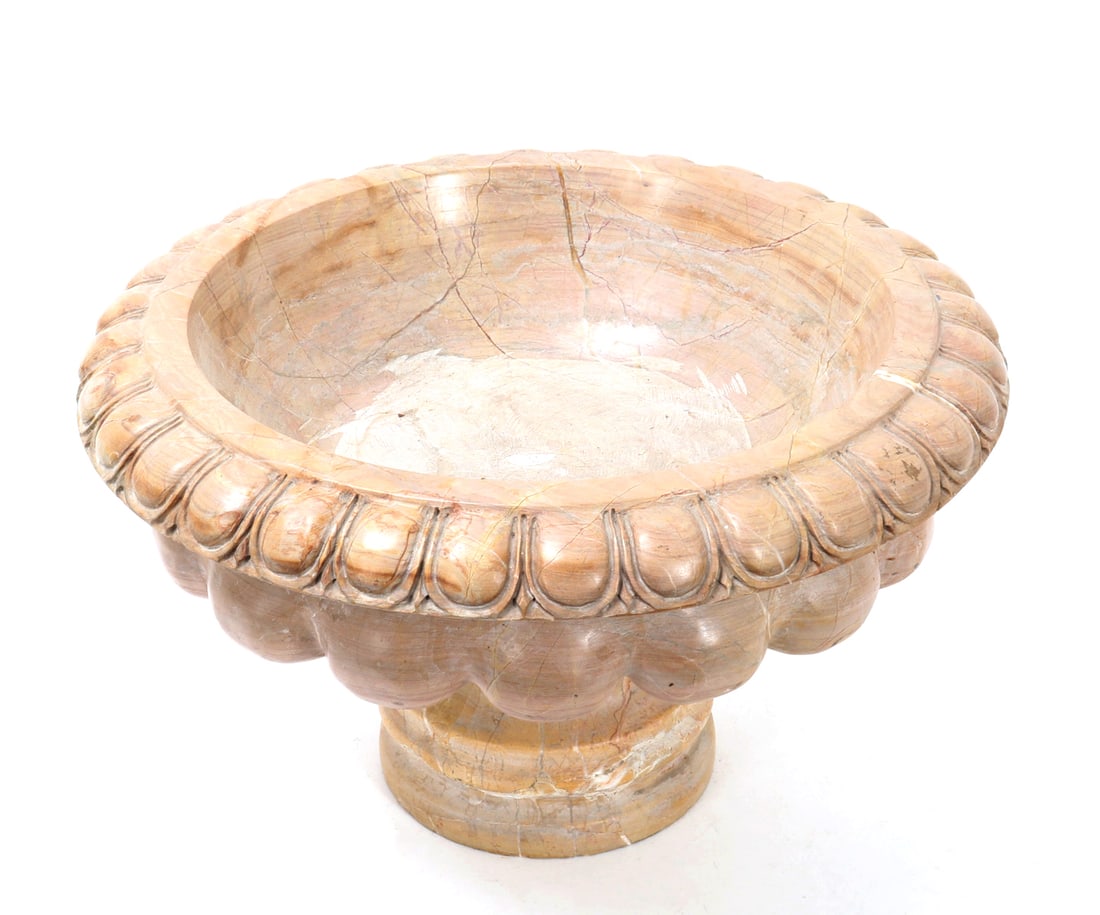 Italian Marble Pedestal Tazza Bird Bath, Ex Bonhams (1 of 3)
