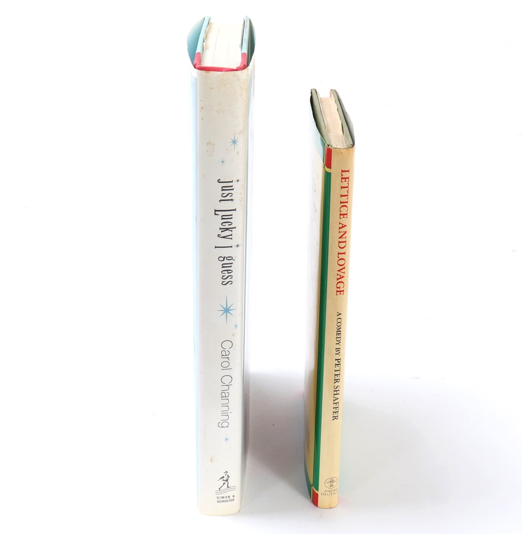 Signed Carol Channing & Peter Shaffer Books - 2