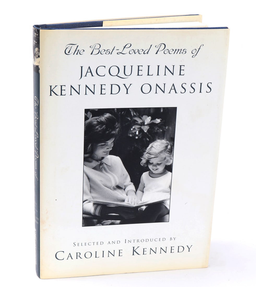 Signed Caroline Kennedy Book: The best loved poems of Jacqueline Kennedy Onassis hardback book. Signed by Caroline Kennedy and dedicated originally to Maria Riva, the daughter of Marlene Dietrich. Included is a personal letter on