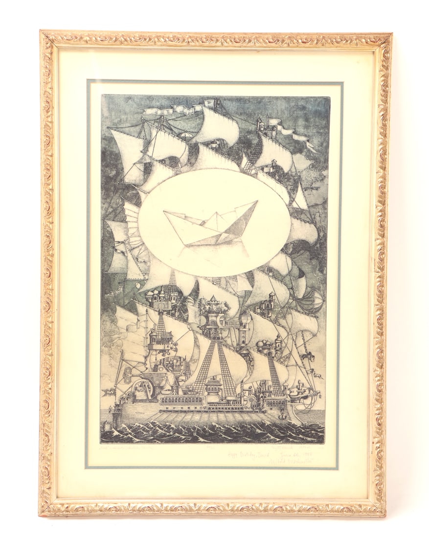 Fine Unique Black & White Sail Ships (1 of 6)