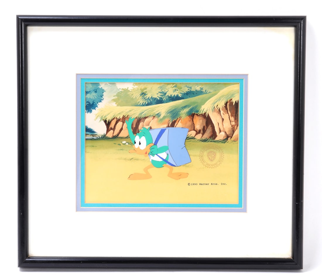 Original Warner Bros Tiny Toon Adventures Cel: "Her Wacky Highness" original Warner Bros production cel of the original animated series Tiny Toon Adventures. Size 17 3/8" L x 15 1/4" W, Sight 9 1/2" L x 7 1/4" W