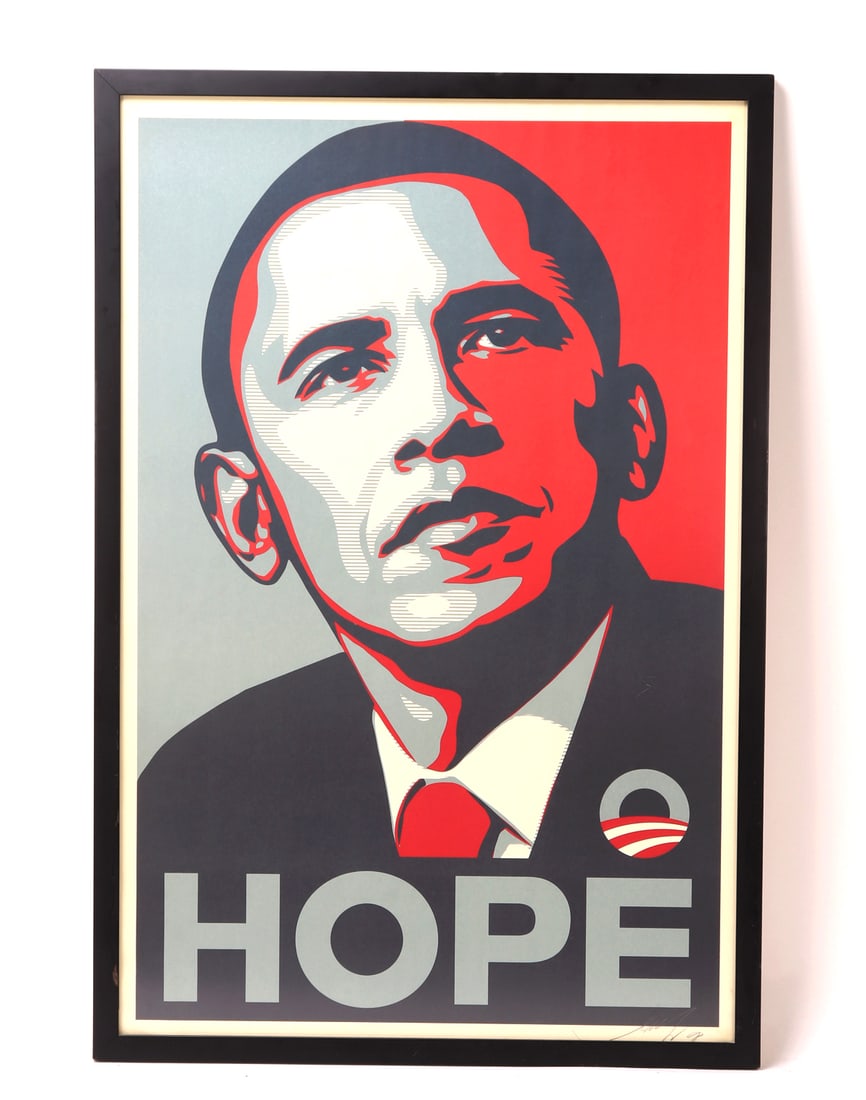 Shepard Fairey Signed "Hope" Offset Lithograph (1 of 4)