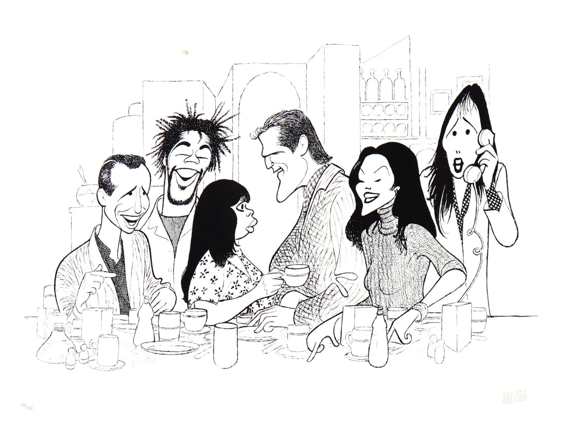 Al Hirschfeld Signed Print, Becker - 2